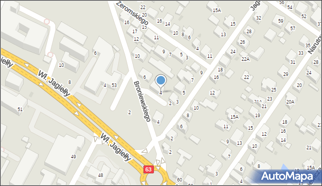 Siedlce, Tuwima Juliana, 4, mapa Siedlce