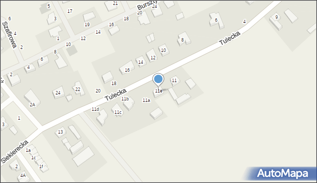 Siekierki Wielkie, Tulecka, 11e, mapa Siekierki Wielkie