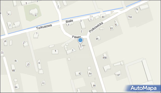 Sobin, Turkusowa, 1, mapa Sobin