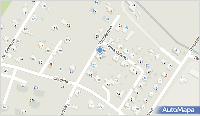 Sobótka, Turystyczna, 26, mapa Sobótka