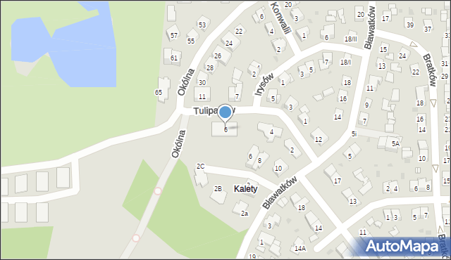 Sosnowiec, Tulipanów, 6, mapa Sosnowca