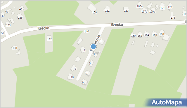 Starachowice, Turkusowa, 3, mapa Starachowic