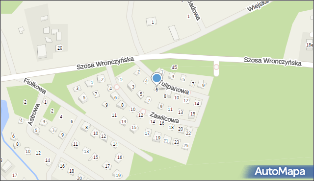 Stęszewko, Tulipanowa, 6, mapa Stęszewko