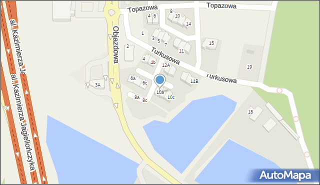 Straszyn, Turkusowa, 10a, mapa Straszyn