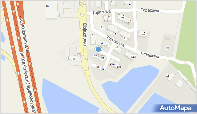 Straszyn, Turkusowa, 6b, mapa Straszyn