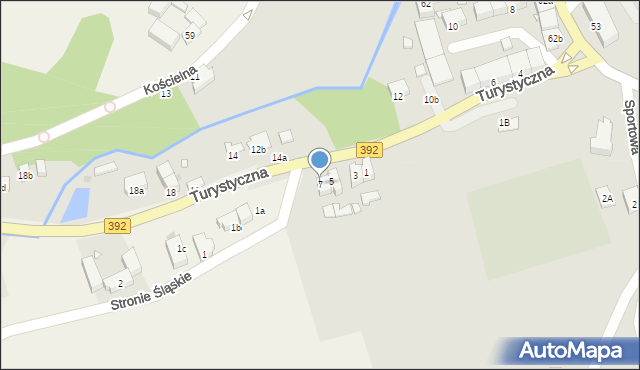 Stronie Śląskie, Turystyczna, 7, mapa Stronie Śląskie