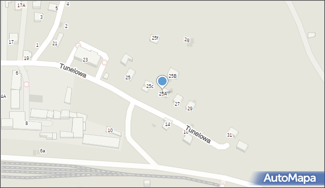 Strzyżów, Tunelowa, 25A, mapa Strzyżów