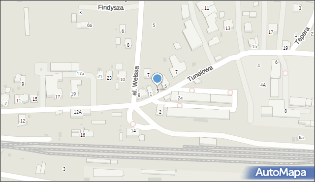 Strzyżów, Tunelowa, 3, mapa Strzyżów