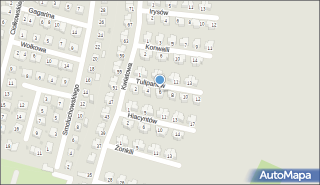 Świętochłowice, Tulipanów, 6, mapa Świętochłowice