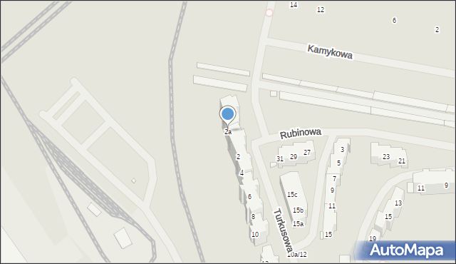 Szczecin, Turkusowa, 2a, mapa Szczecina