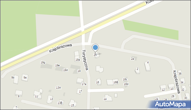 Szczecinek, Turystyczna, 20, mapa Szczecinek