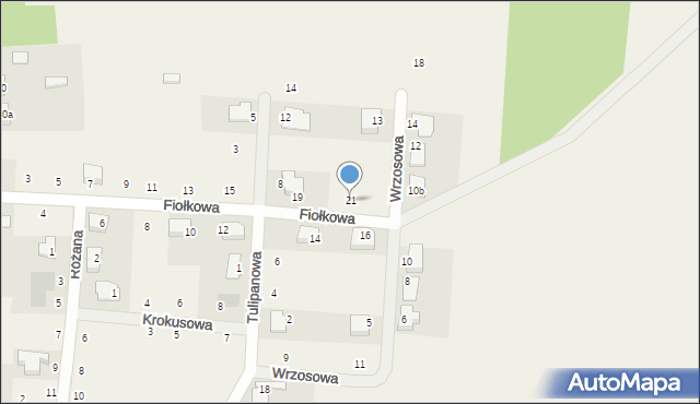 Tarnów Opolski, Tulipanowa, 21, mapa Tarnów Opolski