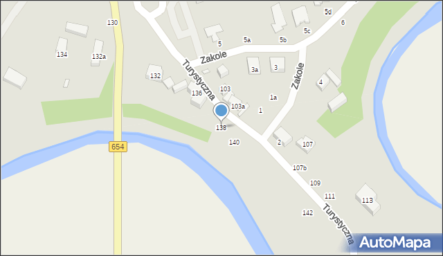 Toruń, Turystyczna, 138, mapa Torunia