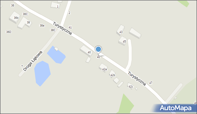 Toruń, Turystyczna, 42, mapa Torunia