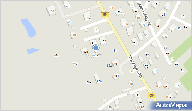 Toruń, Turystyczna, 84, mapa Torunia