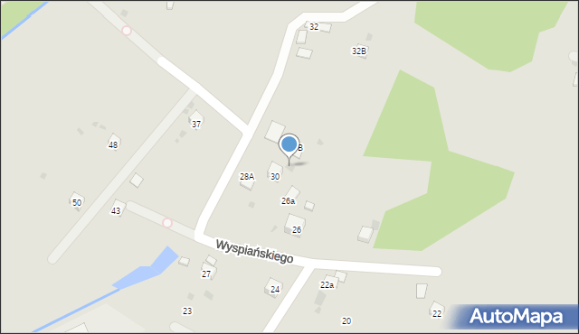 Trzebinia, Tuwima Juliana, 30a, mapa Trzebinia