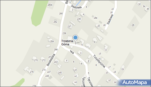 Trzebinia, Turystyczna, 3, mapa Trzebinia
