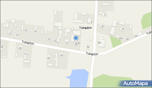 Tubądzin, Tubądzin, 10, mapa Tubądzin