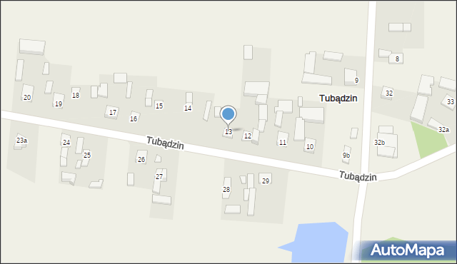 Tubądzin, Tubądzin, 13, mapa Tubądzin