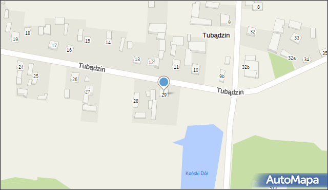 Tubądzin, Tubądzin, 29, mapa Tubądzin