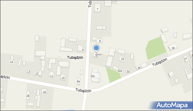 Tubądzin, Tubądzin, 32, mapa Tubądzin