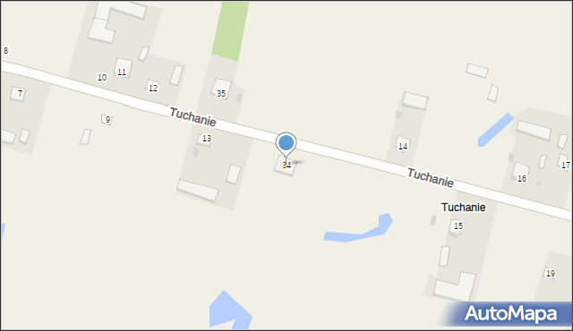 Tuchanie, Tuchanie, 34, mapa Tuchanie