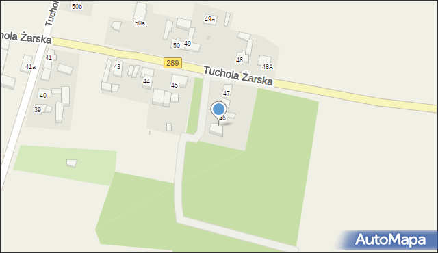 Tuchola Żarska, Tuchola Żarska, 47a, mapa Tuchola Żarska