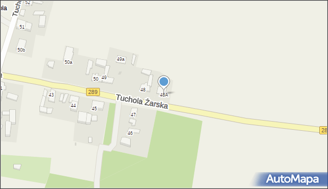 Tuchola Żarska, Tuchola Żarska, 48A, mapa Tuchola Żarska