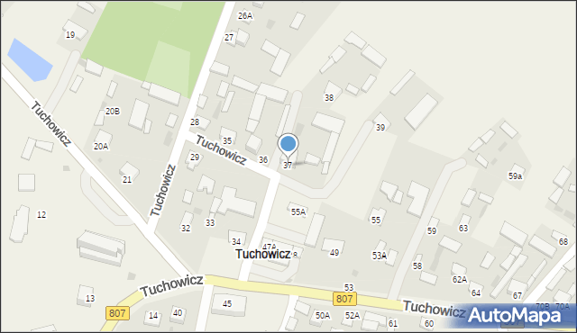 Tuchowicz, Tuchowicz, 37, mapa Tuchowicz