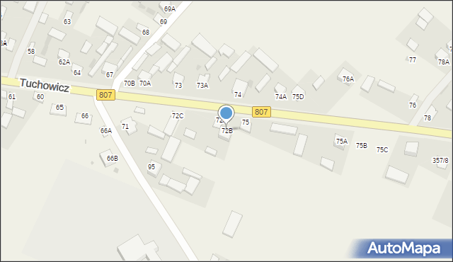 Tuchowicz, Tuchowicz, 72B, mapa Tuchowicz