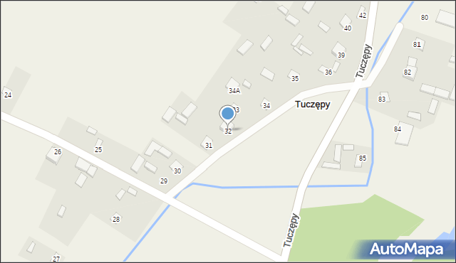 Tuczępy, Tuczępy, 32, mapa Tuczępy