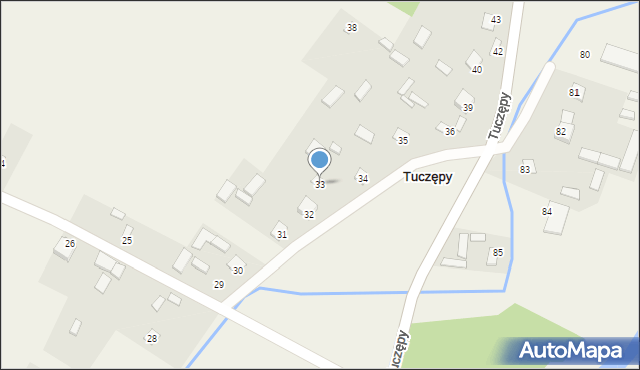 Tuczępy, Tuczępy, 33, mapa Tuczępy