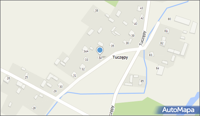 Tuczępy, Tuczępy, 34, mapa Tuczępy