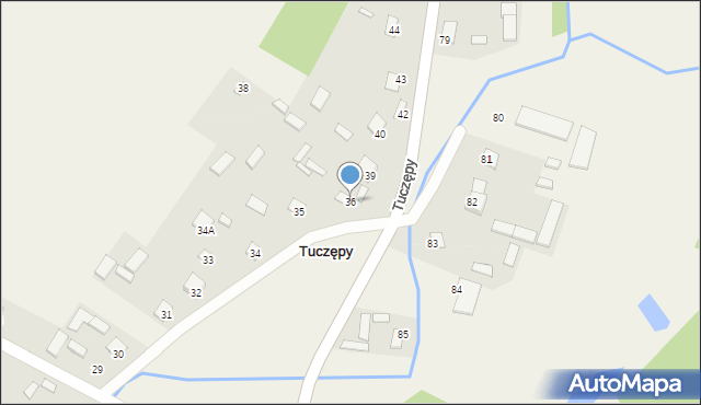 Tuczępy, Tuczępy, 36, mapa Tuczępy