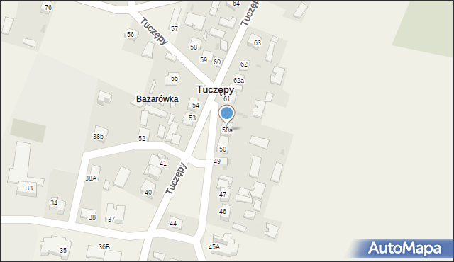 Tuczępy, Tuczępy, 50a, mapa Tuczępy