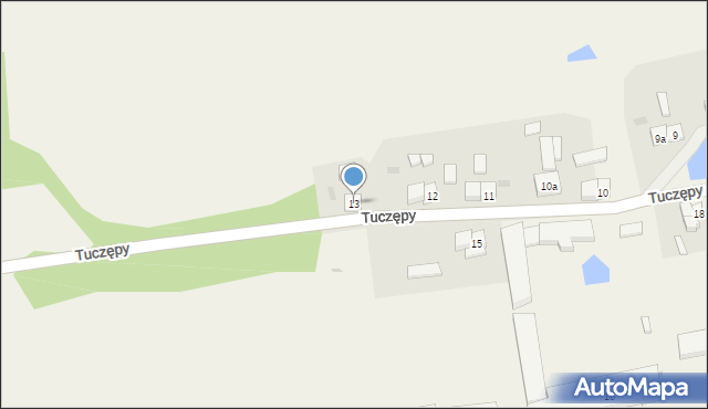 Tuczępy, Tuczępy, 13, mapa Tuczępy