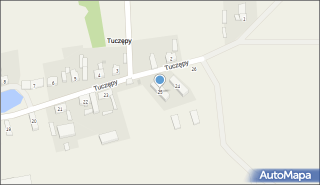 Tuczępy, Tuczępy, 25, mapa Tuczępy