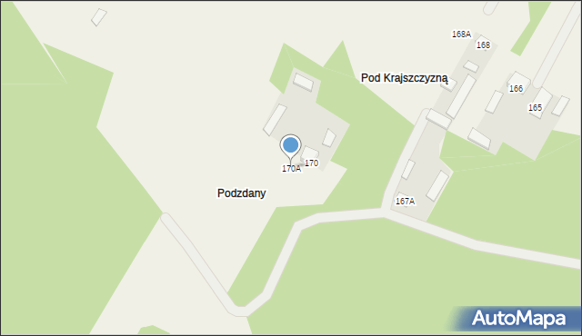 Tuczna, Tuczna, 170A, mapa Tuczna