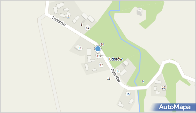 Tudorów, Tudorów, 11, mapa Tudorów