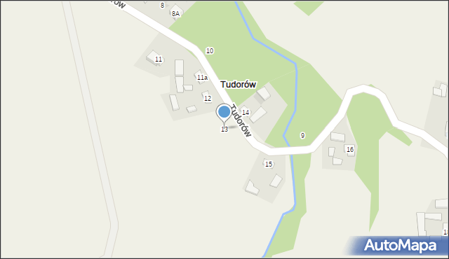 Tudorów, Tudorów, 13, mapa Tudorów