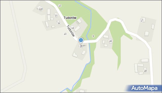 Tudorów, Tudorów, 15, mapa Tudorów