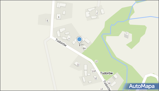 Tudorów, Tudorów, 8, mapa Tudorów