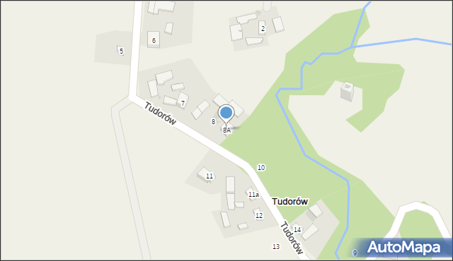 Tudorów, Tudorów, 8A, mapa Tudorów