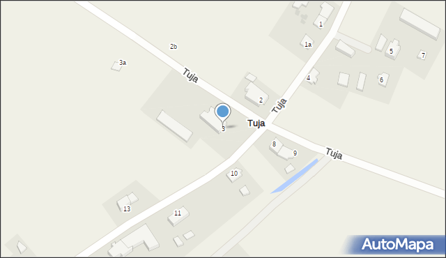 Tuja, Tuja, 3, mapa Tuja