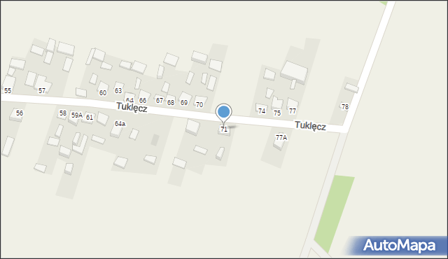 Tuklęcz, Tuklęcz, 71, mapa Tuklęcz