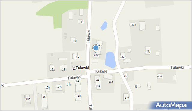 Tuławki, Tuławki, 43a, mapa Tuławki