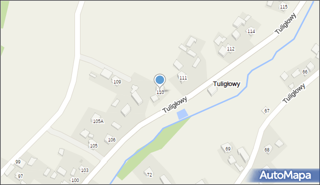 Tuligłowy, Tuligłowy, 110, mapa Tuligłowy