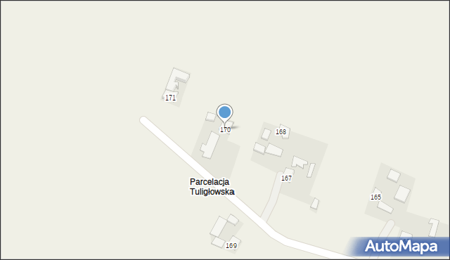 Tuligłowy, Tuligłowy, 170, mapa Tuligłowy