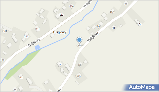 Tuligłowy, Tuligłowy, 67, mapa Tuligłowy