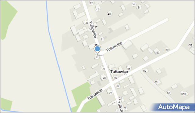 Tułkowice, Tułkowice, 32A, mapa Tułkowice